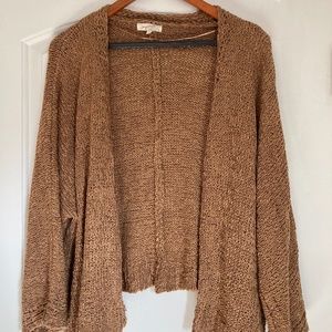 Brown knit cardigan